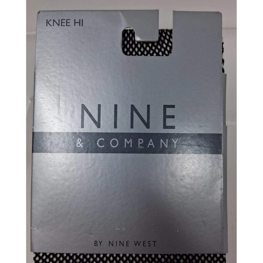 Nine & Company by Nine West Womens Black Fishnet Knee‎ High Shoe Size 6-10.5